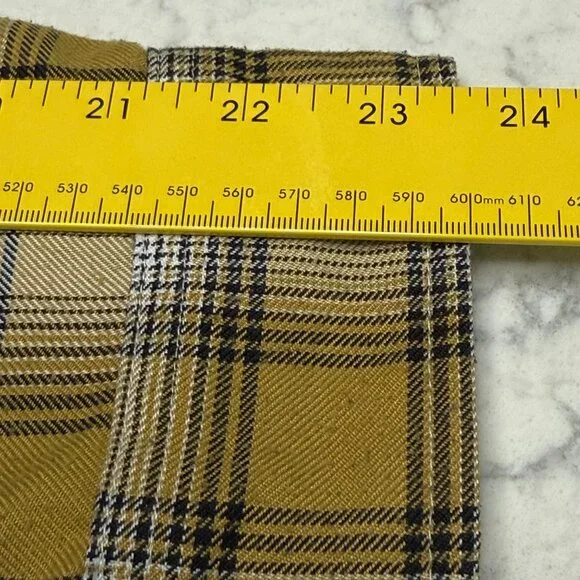DIXXON Lager Flannel Shirt L Yellow Black White Plaid Workwear Western RARE - Picture 13 of 13